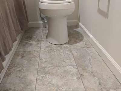 New Bathroom Flooring Installation